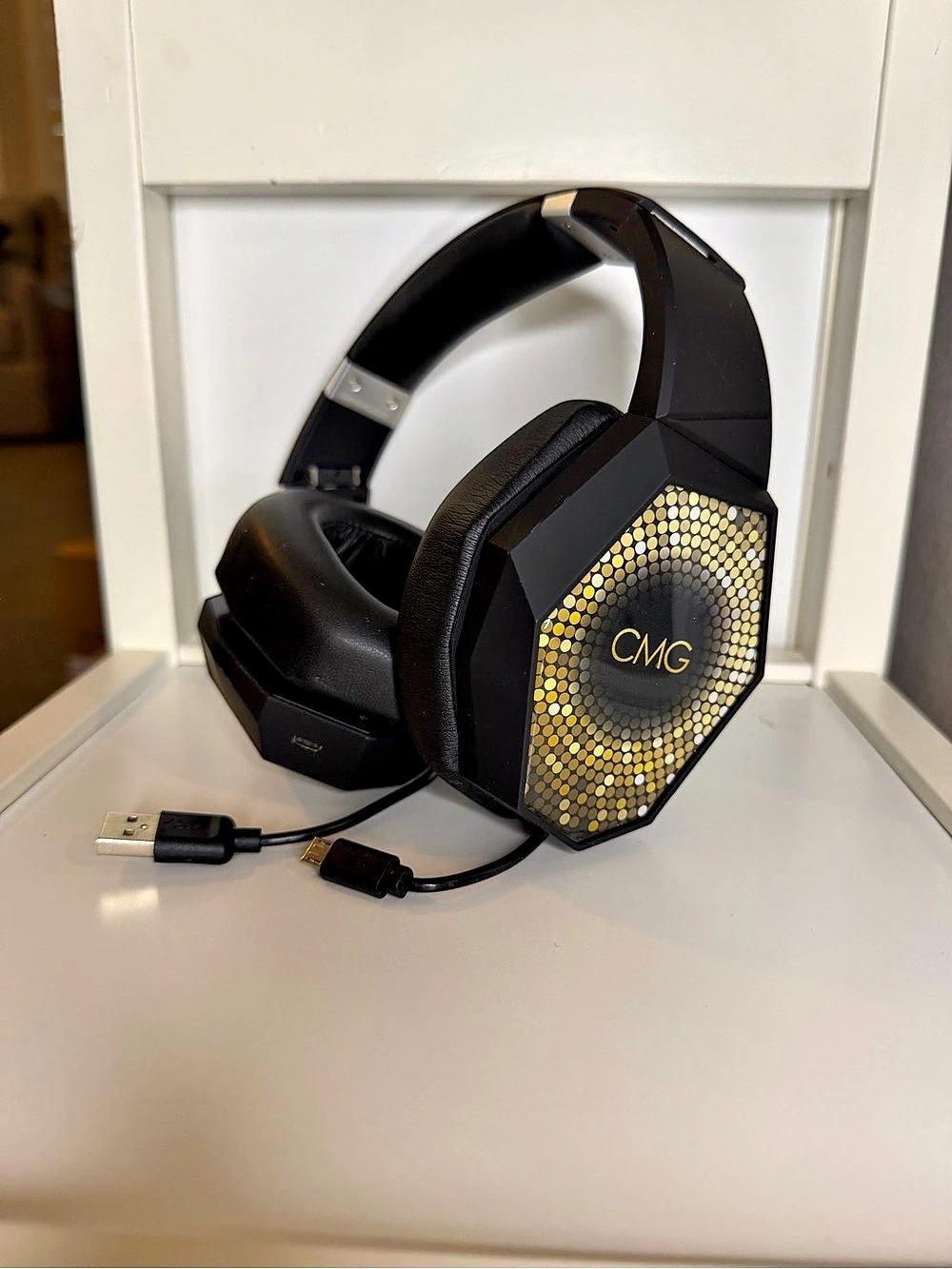 CMG Over-Ear Headphones in Black & Gold